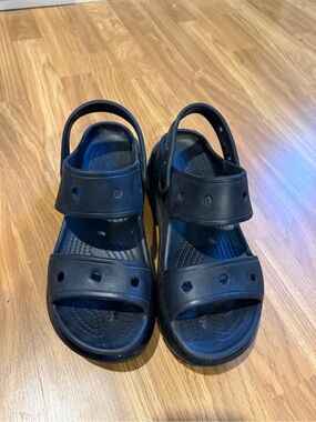 CROCS Black Dual-Strap Open-Toe Sandals